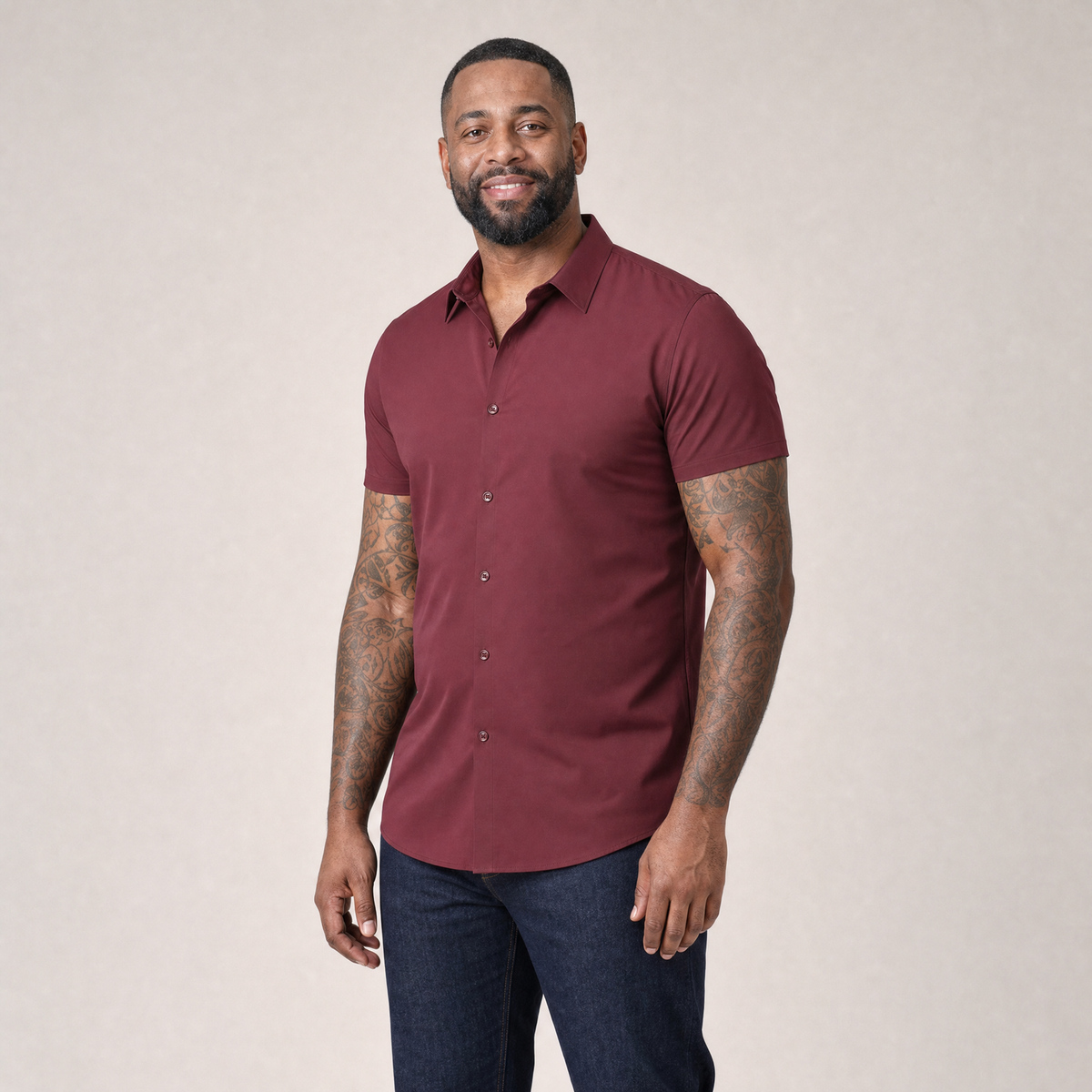 Short Sleeve Stretch Dress Shirt