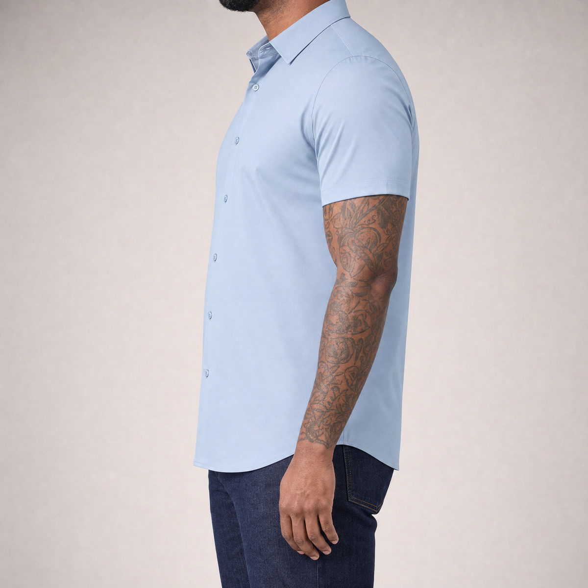 Short Sleeve Stretch Dress Shirt