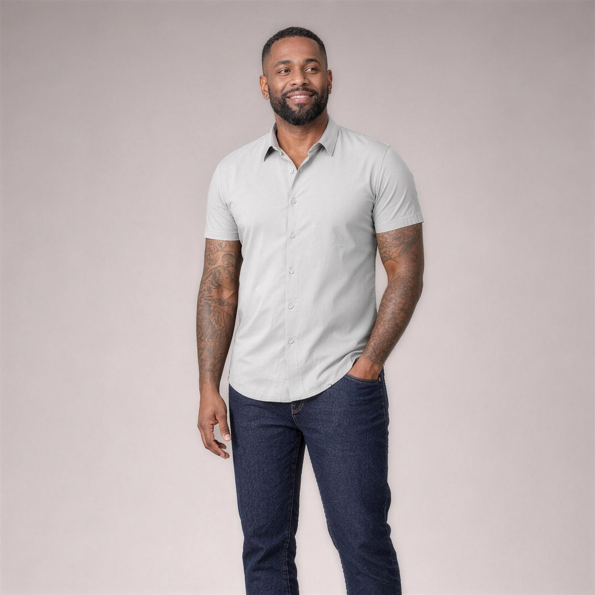 Short Sleeve Stretch Dress Shirt