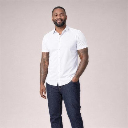 Short Sleeve Stretch Dress Shirt