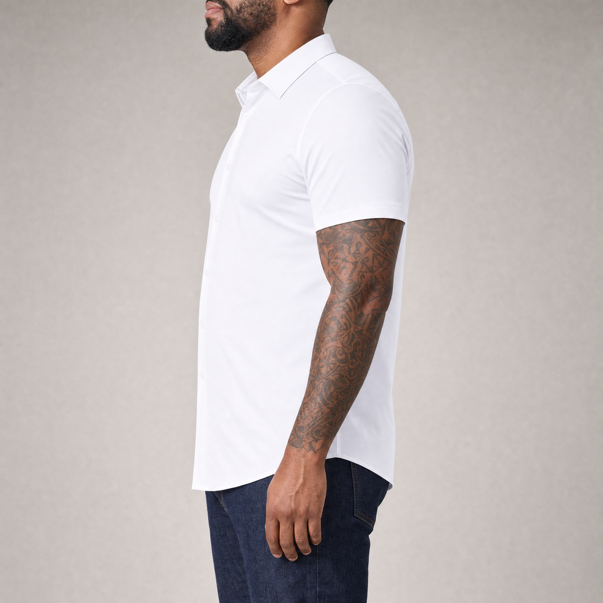 Short Sleeve Stretch Dress Shirt